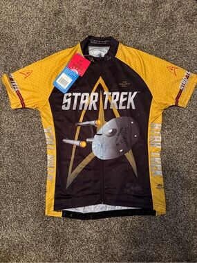 Brainstorm Gear Short-Sleeve Cycling Jersey Star Trek “Command” NWT Size M